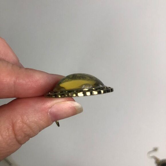 vintage abandoned haunted house round glass earrings halloween steam punk - Picture 7 of 7